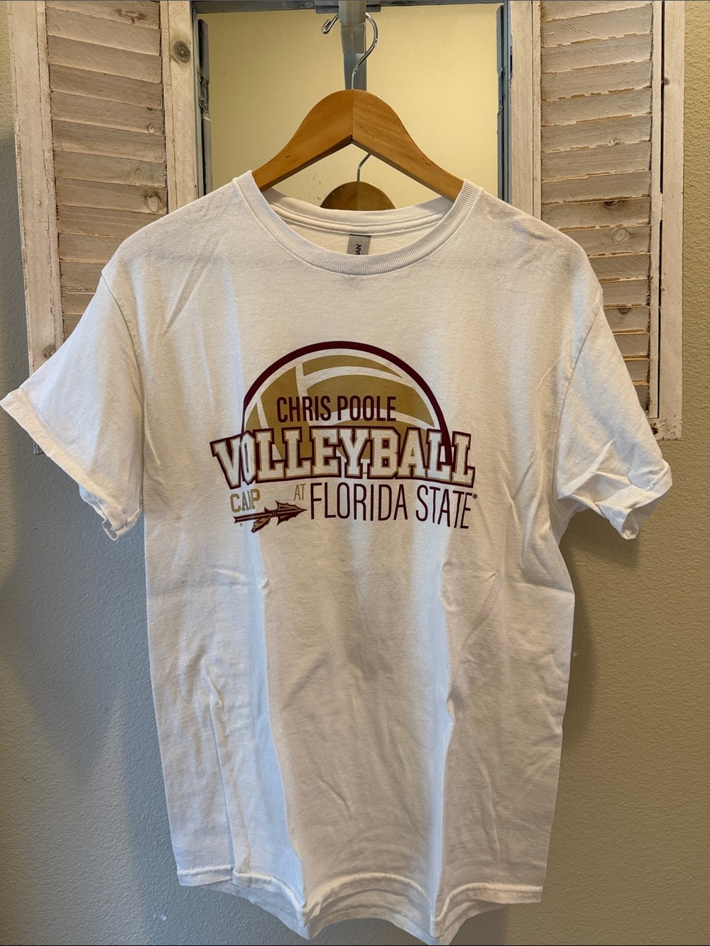 Florida State White Volleyball Graphic T-Shirt